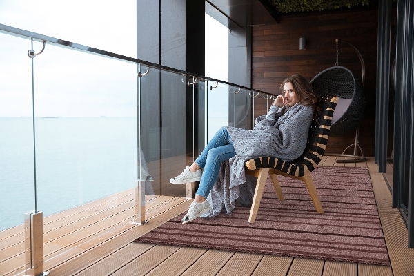 Alfombra vinílica exterior Cinturones marrones