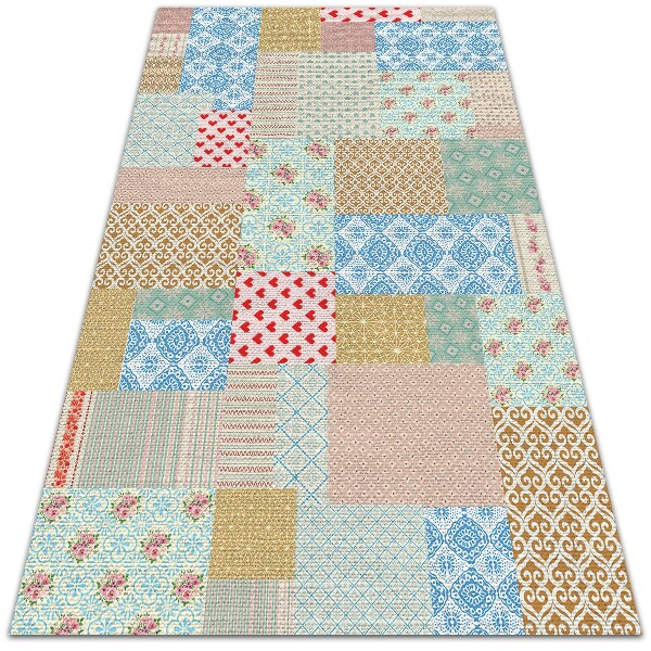 Alfombra exterior Patchwork diferentes piezas