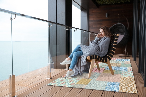 Alfombra exterior Patchwork diferentes piezas