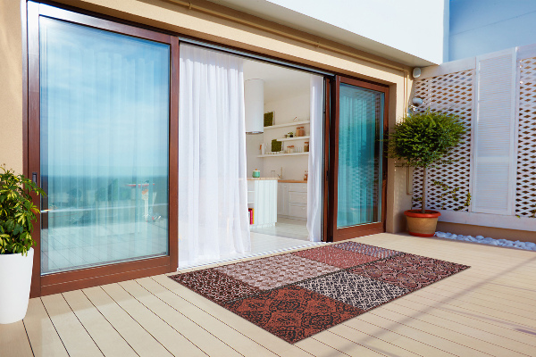 Alfombra terraza Una mezcla de estilos
