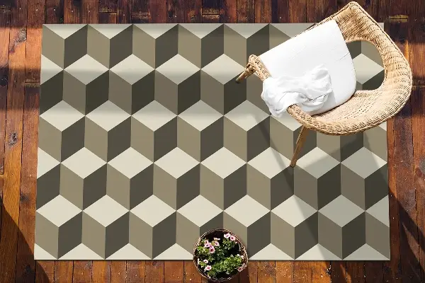 Alfombra exterior Cubos