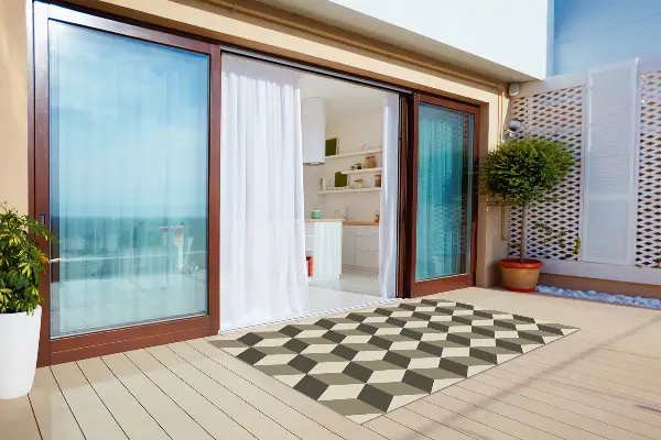 Alfombra exterior Cubos