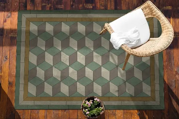 Alfombra para terraza exterior Bloques