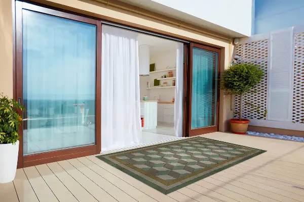 Alfombra para terraza exterior Bloques