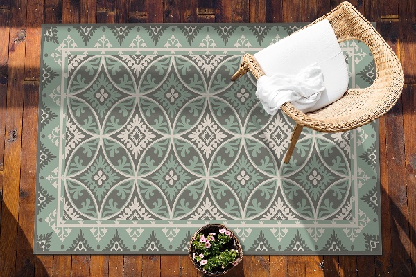 Alfombra exterior Patrón de ruedas retro