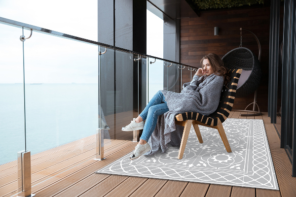 Alfombra terraza Patrón simétrico