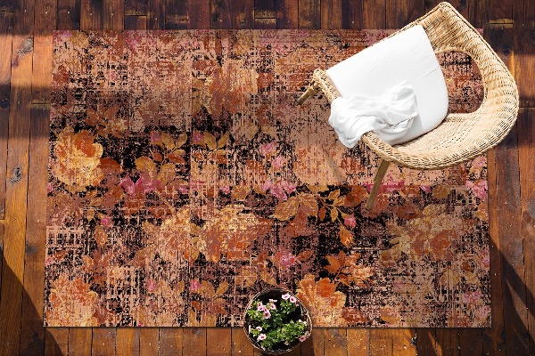 Alfombra para exterior Flores vintage