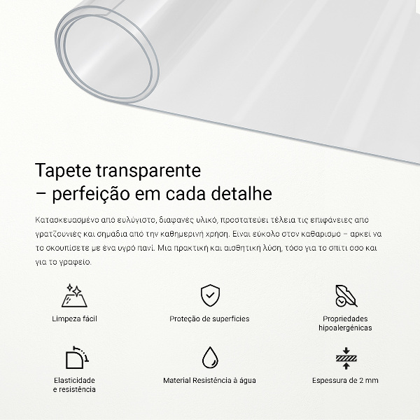 Vidrio blando para escritorio