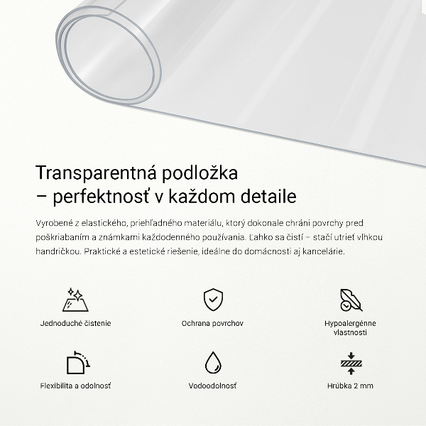 Vidrio blando transparente