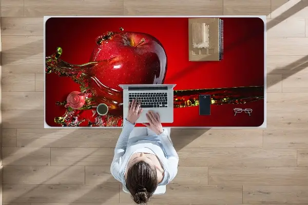 Alfombrilla escritorio Manzana roja