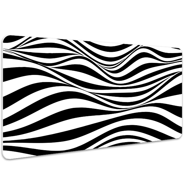 Alfombrilla escritorio Olas en blanco y negro