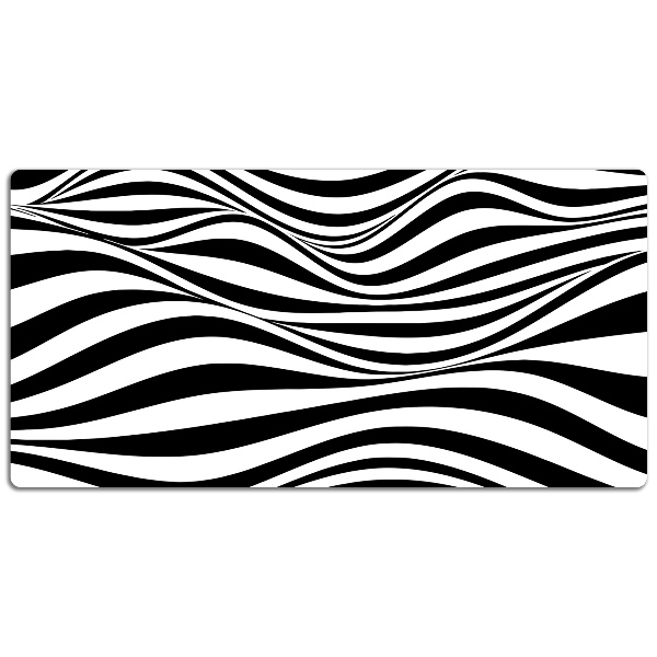 Alfombrilla escritorio Olas en blanco y negro