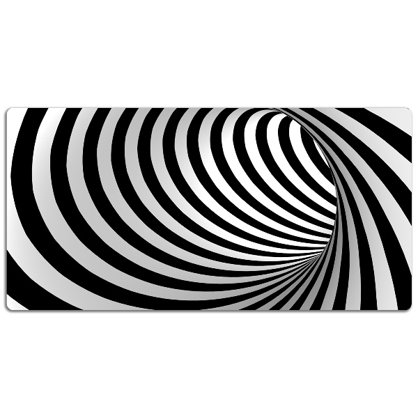 Alfombrilla escritorio Vórtice en blanco y negro