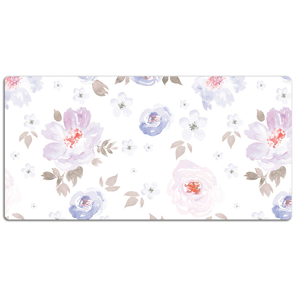 Alfombrilla escritorio Flores pastel