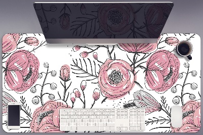 Alfombrilla escritorio Arte de rosas pastel