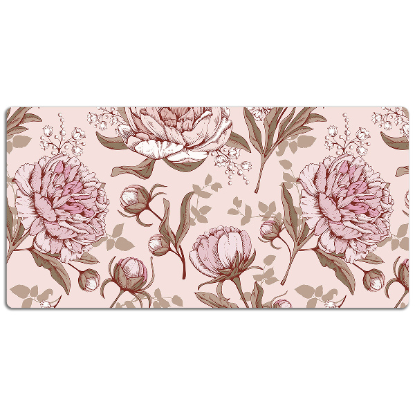 Alfombrilla escritorio Peonies pink