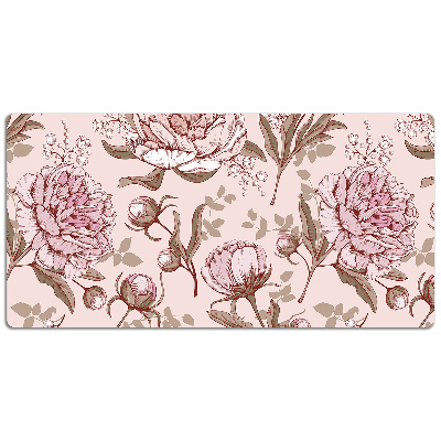 Alfombrilla escritorio Peonies pink