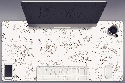 Alfombrilla escritorio Flores bocetadas