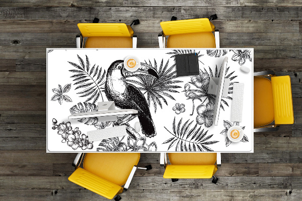 Alfombrilla escritorio Tropics en blanco y negro