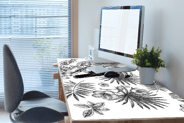 Alfombrilla escritorio Tropics en blanco y negro