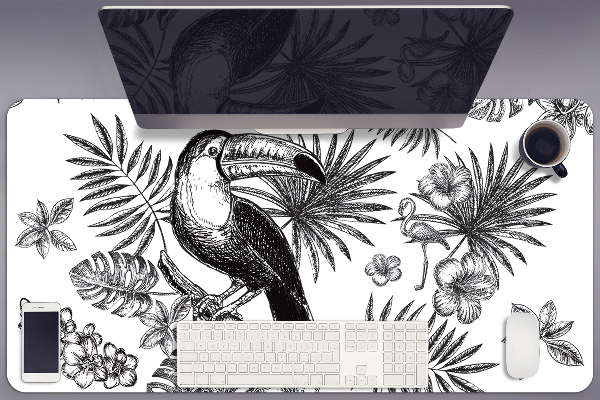 Alfombrilla escritorio Tropics en blanco y negro