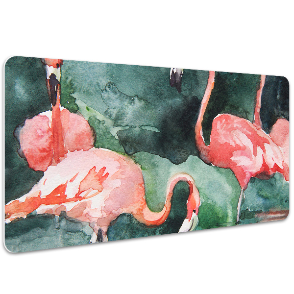 Alfombrilla escritorio Flamencos pintados