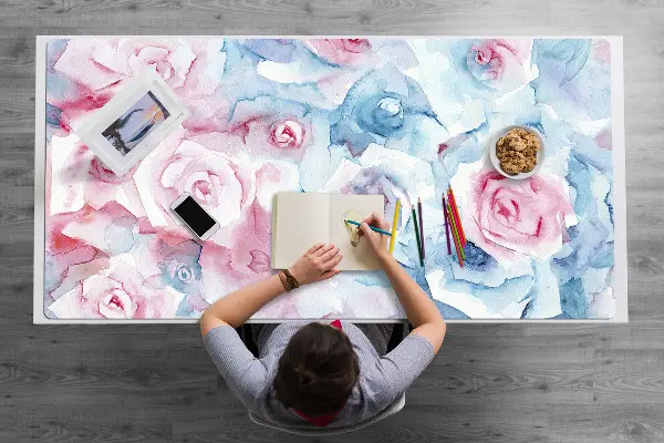 Alfombrilla para escritorio Flores pastel