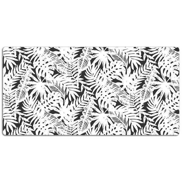 Alfombrilla escritorio Hojas en blanco y negro