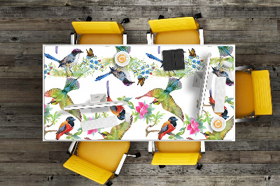 Alfombrilla mesa escritorio Pájaros coloridos
