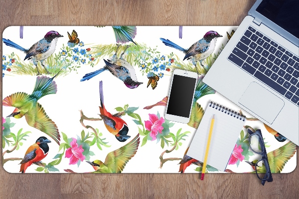 Alfombrilla mesa escritorio Pájaros coloridos