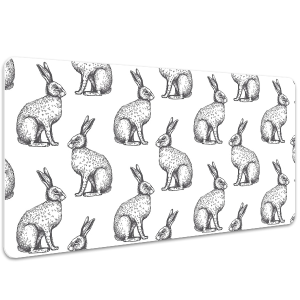 Protector de mesa escritorio Conejos blancos