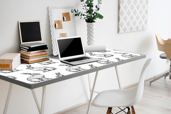 Protector de mesa escritorio Conejos blancos