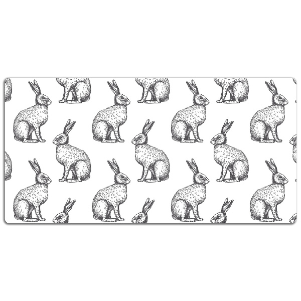 Protector de mesa escritorio Conejos blancos