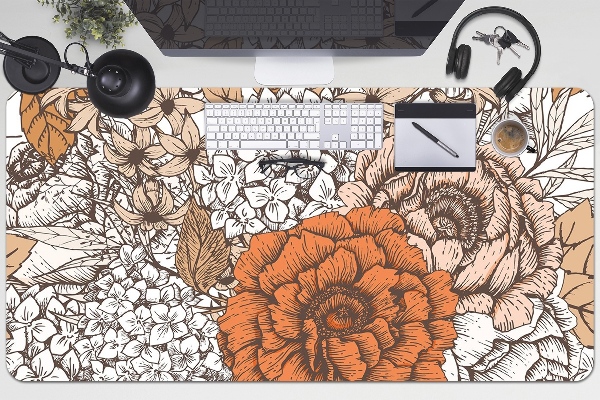 Alfombrilla escritorio Rosas naranjas