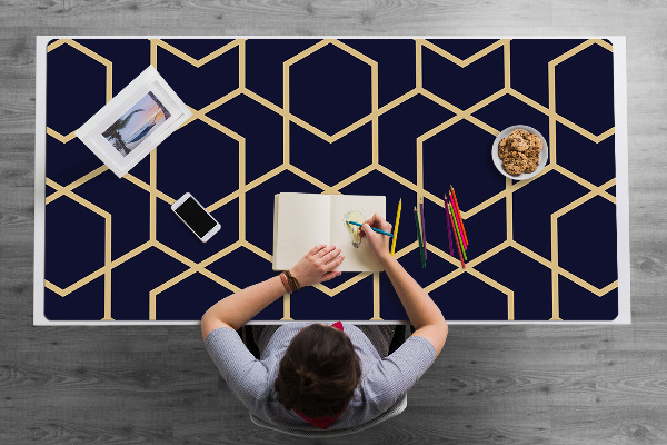Alfombrilla escritorio Patrón dorado