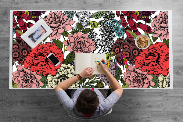 Alfombrilla escritorio Flores de otoño