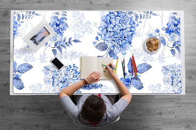 Alfombrilla para escritorio Hortensia azul