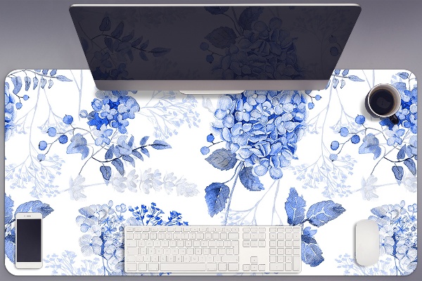 Alfombrilla para escritorio Hortensia azul