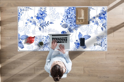 Alfombrilla para escritorio Hortensia azul