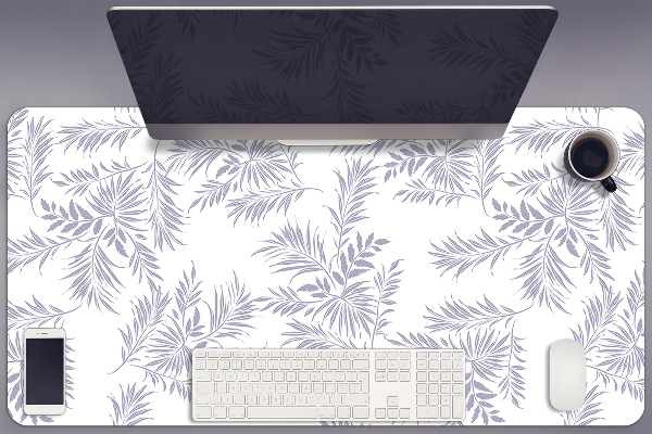Protector de escritorio Hojas grises
