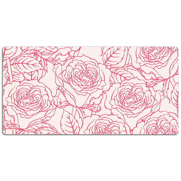Alfombrilla para escritorio Rosas garabateando