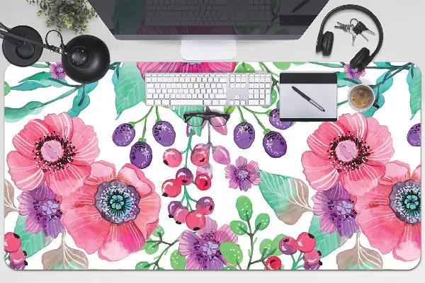 Protector de escritorio Flores y bayas