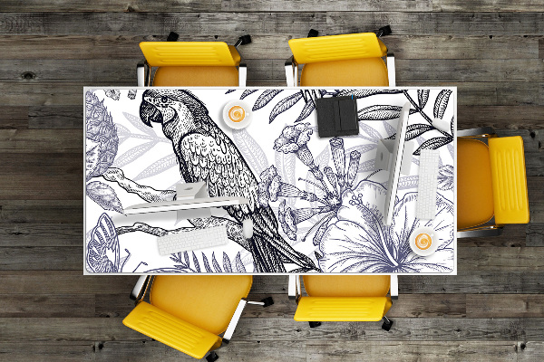 Alfombrilla escritorio Loro dibujado