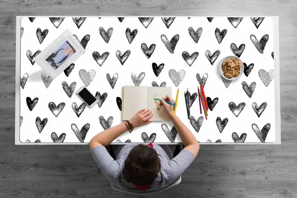 Protector de escritorio Corazones pintados