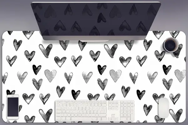Protector de escritorio Corazones pintados