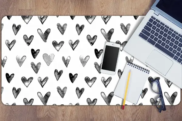 Protector de escritorio Corazones pintados