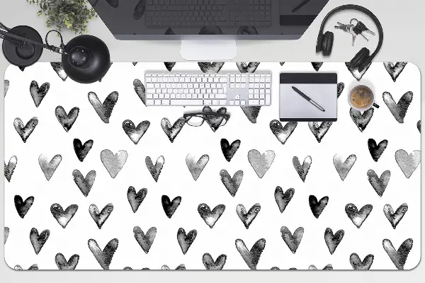 Protector de escritorio Corazones pintados