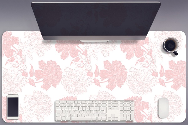 Protector de escritorio Flores rosadas
