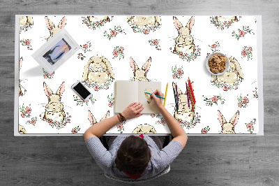 Alfombrilla mesa escritorio Conejos marrones claros