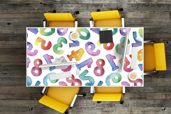 Alfombrilla para escritorio Letras coloridas